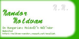 nandor moldvan business card